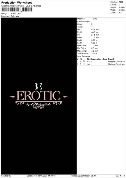 Erotic Embroidery File 6 sizes