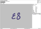 Es Text Embroidery File 6 sizes
