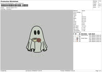 Ghost Spooky Embroidery File 6 sizes