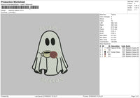 Ghost Spooky Embroidery File 6 sizes