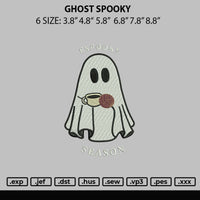 Ghost Spooky Embroidery File 6 sizes