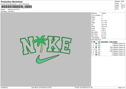 Estampa Nike Embroidery File 6 sizes