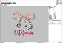 Estefania Bow Embroidery File 6 sizes