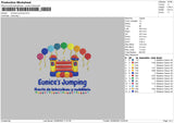 Unice's Jumping Embroidery File 5 sizes