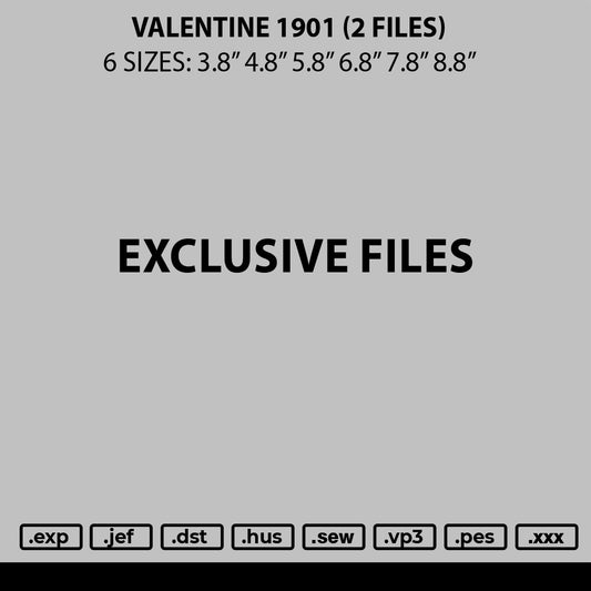 Valentine 1901 Embroidery 2 Files