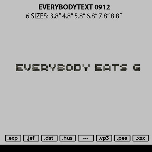 Everybodytext 0912 Embroidery File 6 sizes