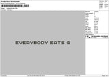 Everybodytext 0912 Embroidery File 6 sizes