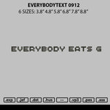 Everybodytext 0912 Embroidery File 6 sizes