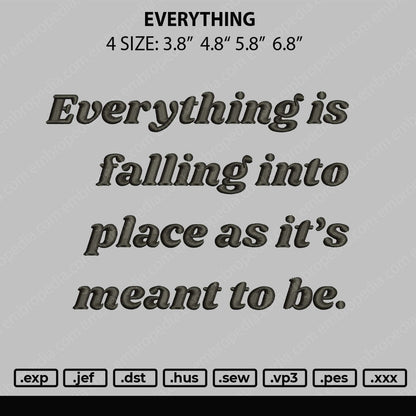 Everything Embroidery File 4 size