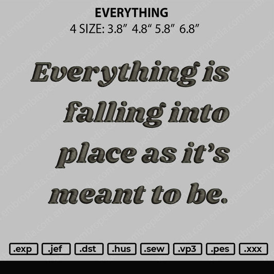 Everything Embroidery File 4 size