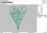 Heartevojunito Embroidery File 6 sizes