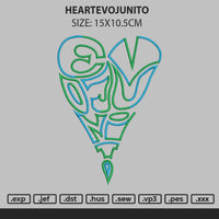 Heartevojunito Embroidery File 6 sizes