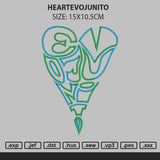 Heartevojunito Embroidery File 6 sizes