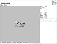 Starsmile Inhale Exhale Embroidery File 3 size 3 File