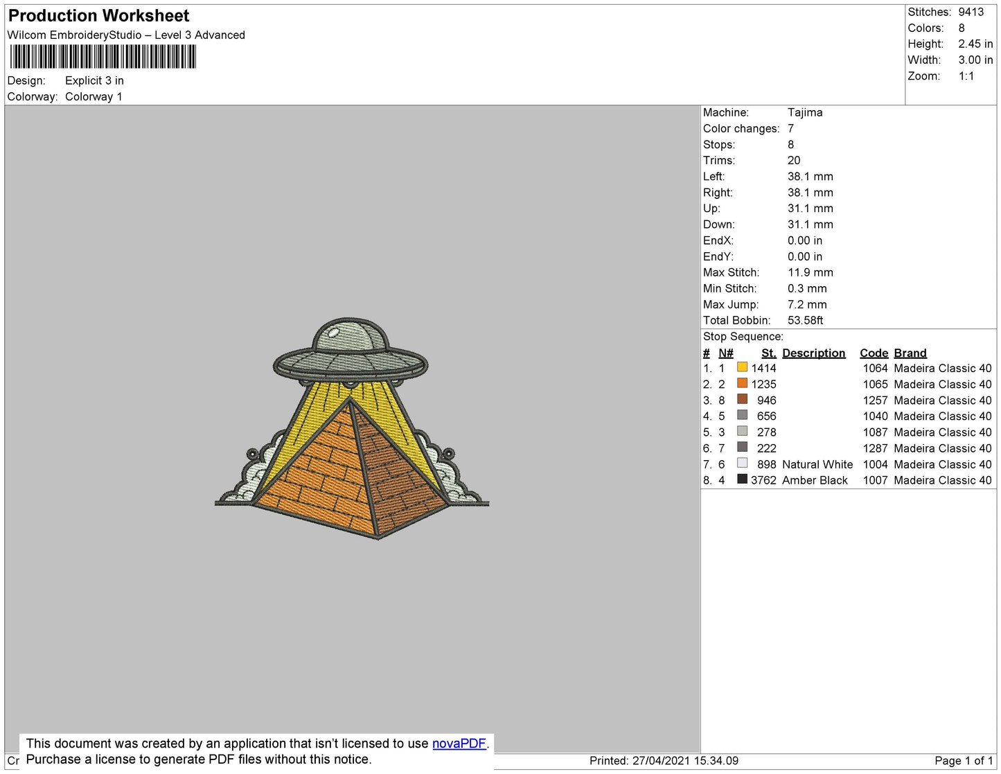 Explicit Embroidery File 5 size