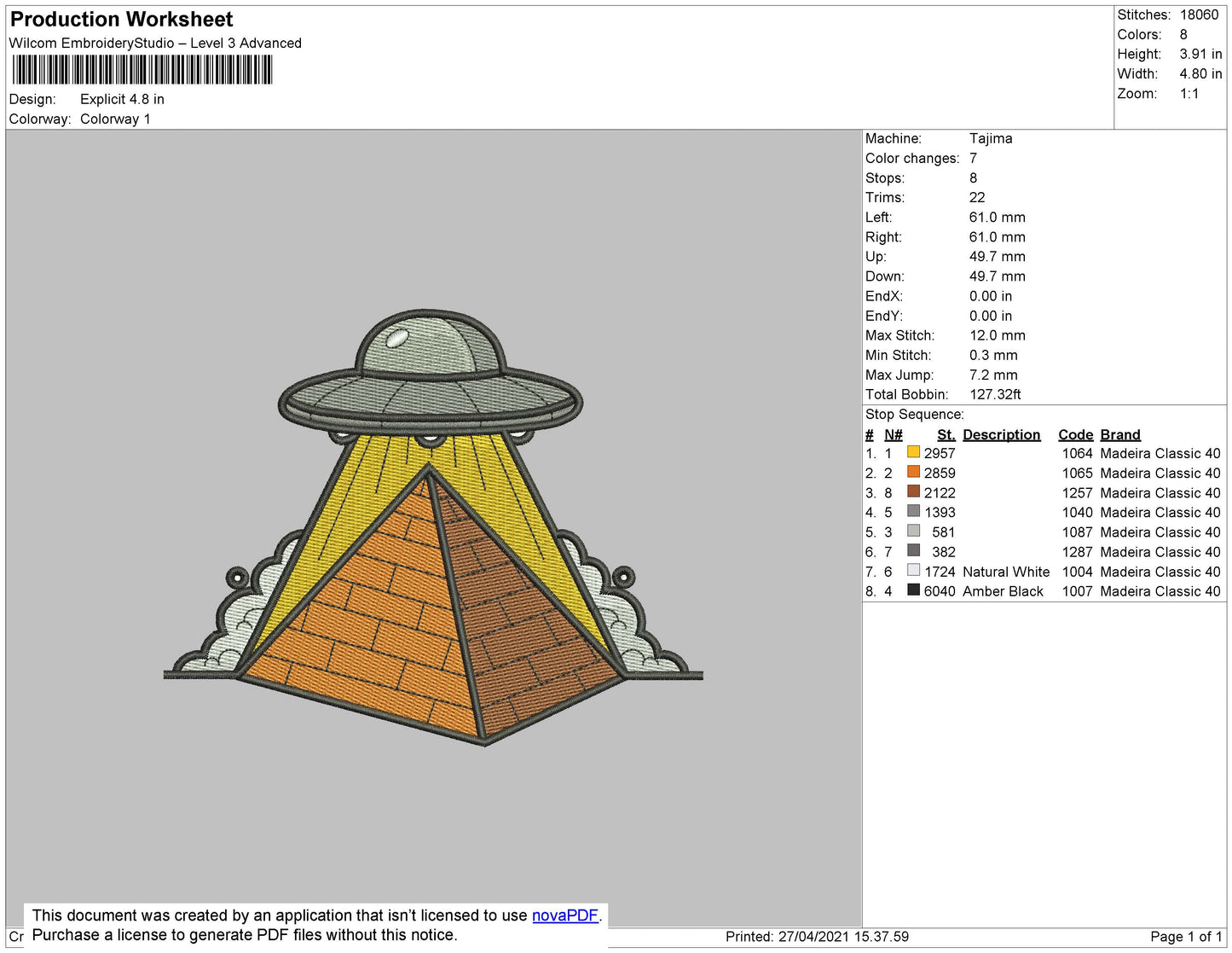 Explicit Embroidery File 5 size