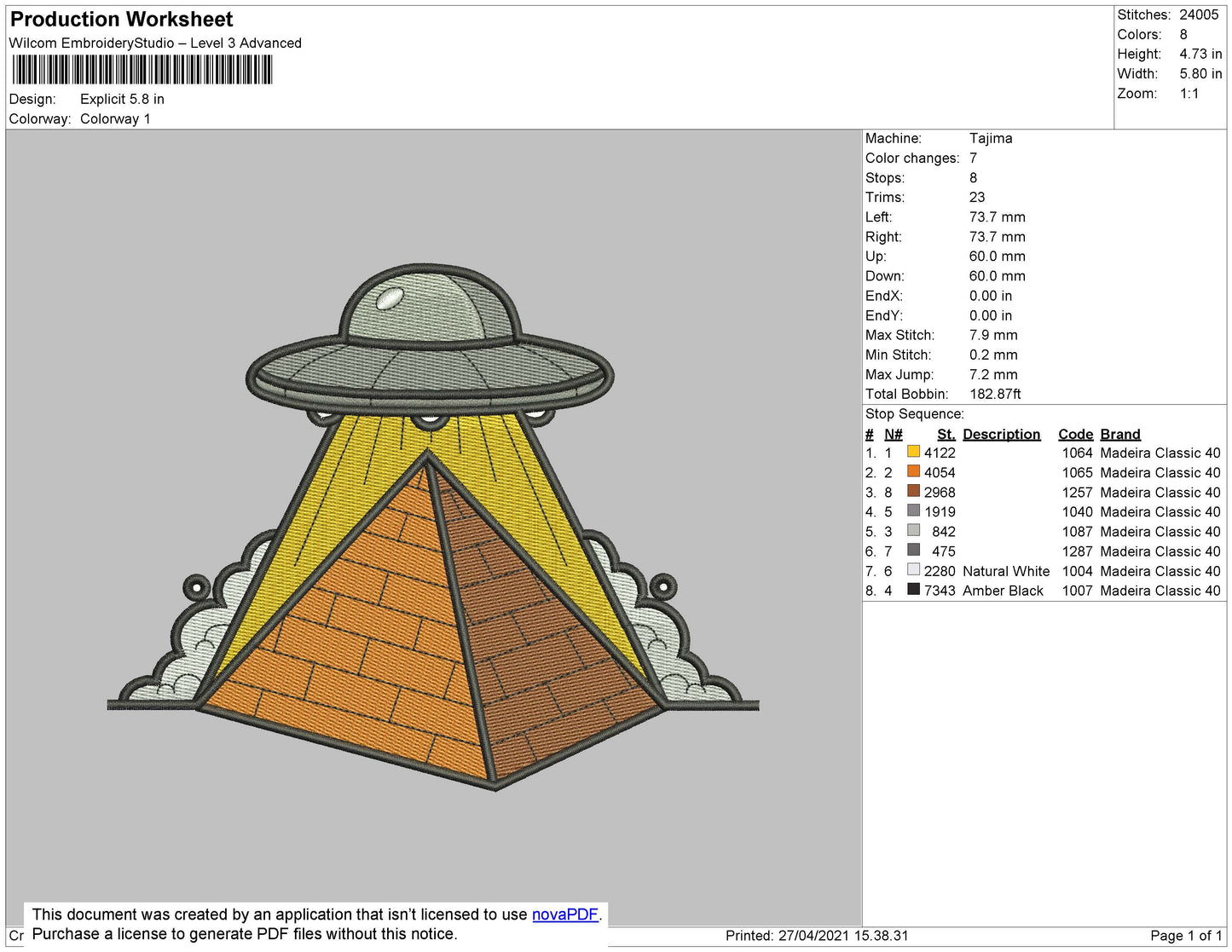 Explicit Embroidery File 5 size