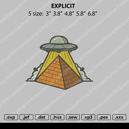 Explicit Embroidery File 5 size