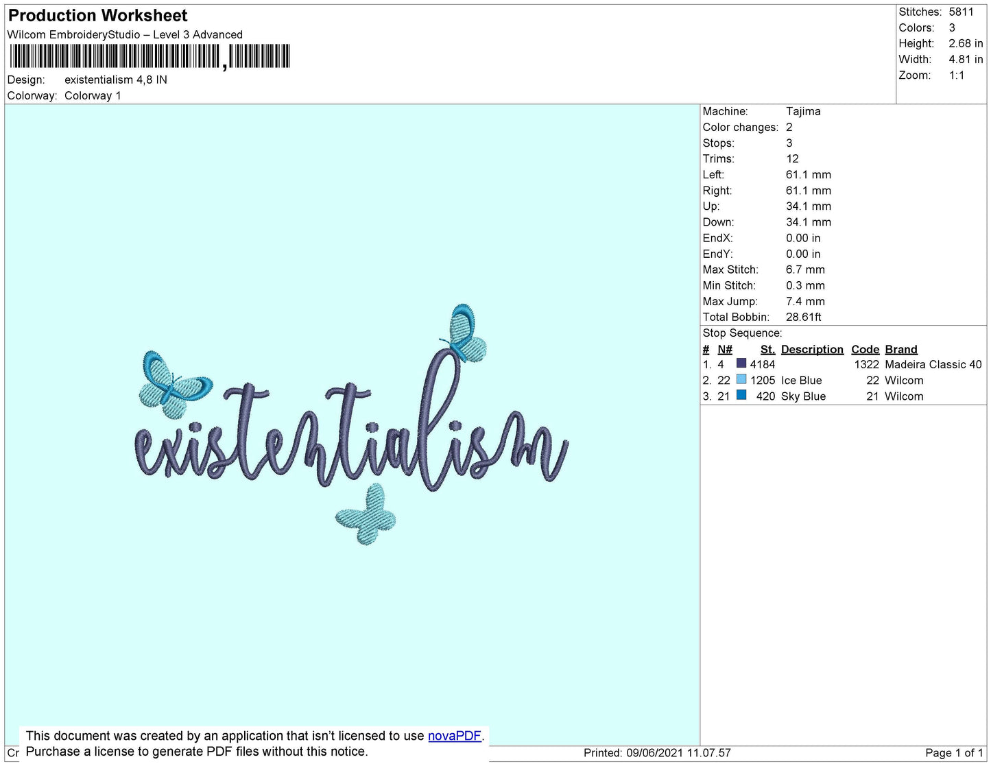 Existentialism Embroidery File 4 size
