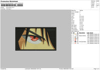 Sasukeyerectangle Embroidery File 6 sizes