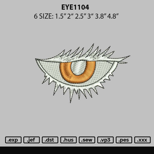 Eye1104 Embroidery File 6 sizes