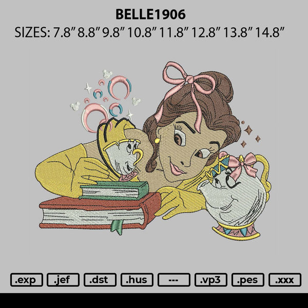 Belle1906 Embroidery File 6 sizes