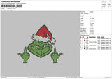 F Grinch Embroidery File 6 sizes