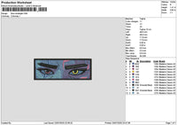 Face Rectangle Embroidery File 6 sizes