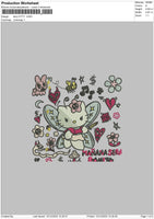 Kitty Fairy Embroidery File 6 sizes