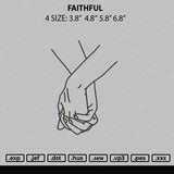Faithful Embroidery File 4 size