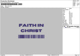 Faithtext 1105 Embroidery File 6 sizes