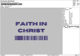 Faithtext 1105 Embroidery File 6 sizes