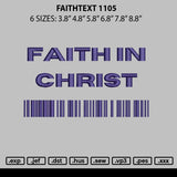 Faithtext 1105 Embroidery File 6 sizes
