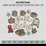 Falltext2608 Embroidery File 6 sizes