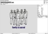 Family Outline 1912 Embroidery File 6 sizes