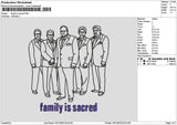 Family Outline 1912 Embroidery File 6 sizes
