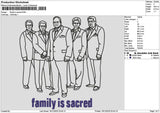 Family Outline 1912 Embroidery File 6 sizes