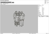 Family Photoline Embroidery File 4 size