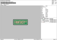 Fantasytext Embroidery File 6 sizes