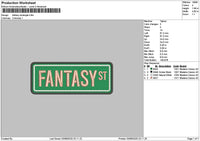 Fantasytext Embroidery File 6 sizes