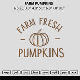 Farm Pumpkins Embroidery File 6 sizes