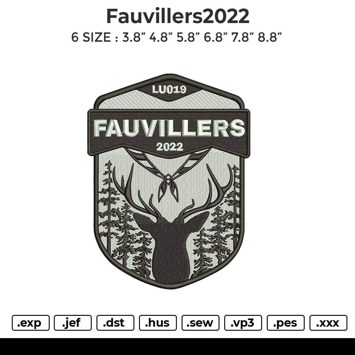 Fauvillers2022 (2 Version) Embroidery Machine File