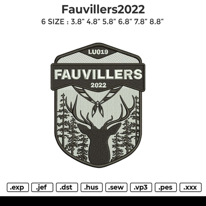 Fauvillers2022 (2 Version) Embroidery Machine File