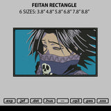 Feitan Rectangle Embroidery File 6 sizes