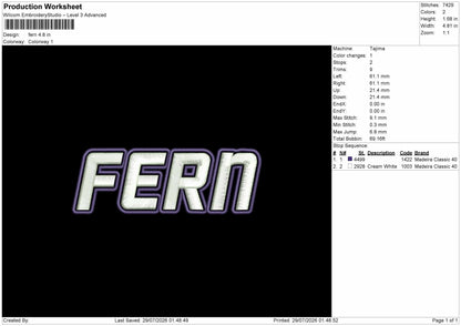 17 Names Embroidery Machine Design File 6 sizes