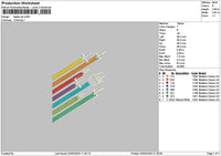 Fighter Embroidery File 6 sizes