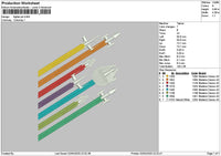 Fighter Embroidery File 6 sizes