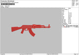 Weapon 0412 Embroidery File 6 sizes