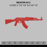 Weapon 0412 Embroidery File 6 sizes