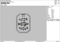 Fishes Embroidery File 6 sizes